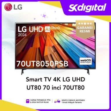 TV LG 70UT8050 Uhd 4K Hdr 10 Pro Smart Tv 70 Inch NEW 2024 8050