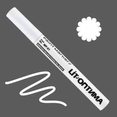 LIT-ONTNMA Spidol Permanen Paint Marker Oil Base MP-01 Penanda Tinta Spidol Whiteboard Putih Permane
