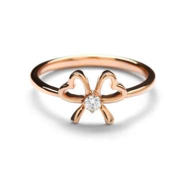 Lino and sons - Cincin Berlian F VVS (Ribbonia Set Diamond Ring)