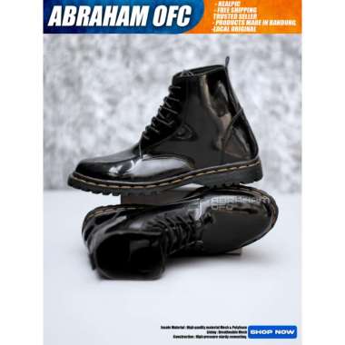 BOSSINDO Sepatu Boots Pantofel Formal Hitam Mengkilap pdh Kerja Wanita 41 INAZU