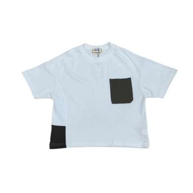 SPV Kaos Polos Casual Anak Laki-Laki with Pocket details - 10 WHITE