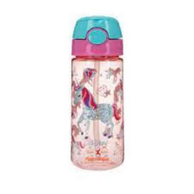 Nuby Thirsty Kids Flip-It Active Botol Minum Besar 540 ml, Motif Unicorn Gliter