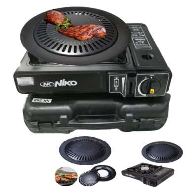 Paket Barbeque/BBQ Set Kompor Portable Niko Tas + BBQ Grill plate niko