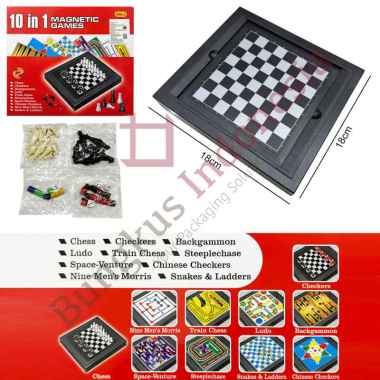 Magnetic Board Game 10 in 1 / Permainan Papan Keluarga