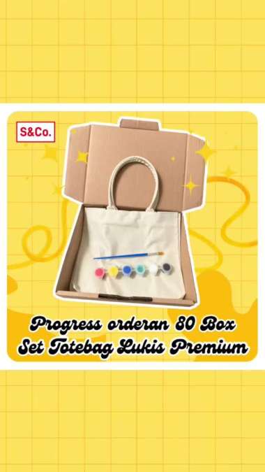 PALING MURAH Totebag DIY Premium date idea, kado anak, kado pasangan, totebag painting premium, tote