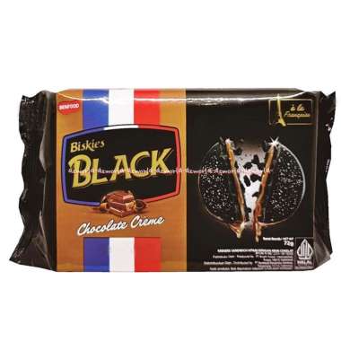 Biskies Black 72gr Biskuit Dengan Isi Krim Rasa Coklat Dan Rasa Milky Chocolate