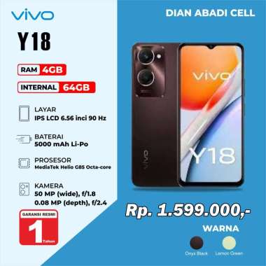 Handphone Vivo Y18 Ram 4/64Gb Lemon Green