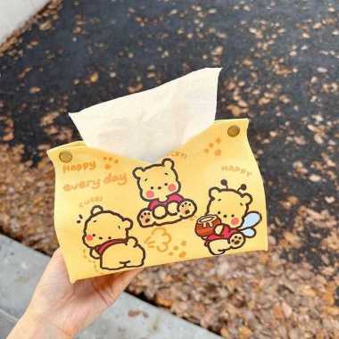 Triple W Kotak Tisu Lucu Minimalis Kreatif Disney Tissue Box Creative yellow pooh