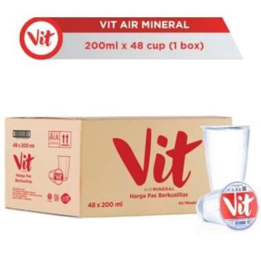 Vit Air Mineral Gelas 200ml dus isi 48pcs