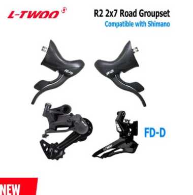 MINI GROUPSET SHIFTER FD RD LTWOO R2 2 X 7 - 14 SPEED - DROPBAR BALAP ROAD