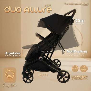 Babyelle Duo Allure Prestige Edition S-777 twin stroller Kembar BLACK