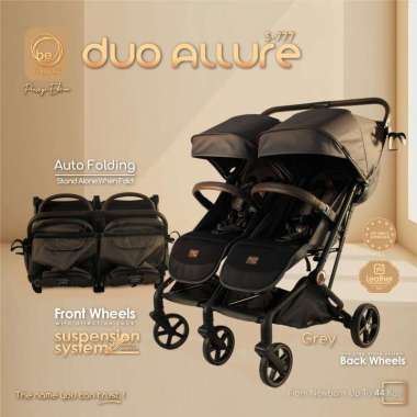 Babyelle Duo Allure Prestige Edition S-777 twin stroller Kembar GREY