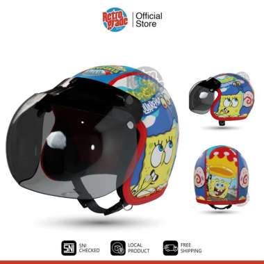 JoyKidz Helm Anak Perempuan Bogo Motif Berbagai Karakter Lucu untuk Usia 2 3 4 5 6 7 Tahun Upin Ipin