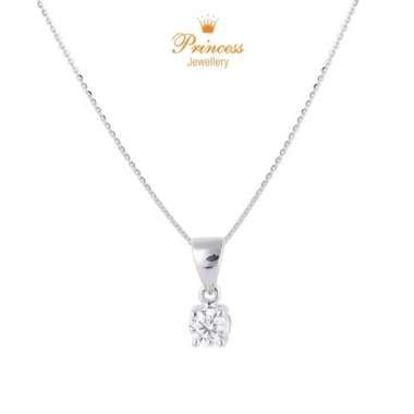 Liontin Solitaire Berlian GIA Sertifikat PPD687218 Princess Jewellery 0,20 carat