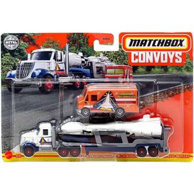 MatchBox Convoys Metal Vehicle - LONESTAR CAB & ROCKET TRAILER with EXPRESS DELIVERY VAN GBK70 HXY20