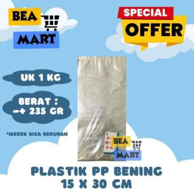 Plastik PP Bening Tebal 15x30 Cm 1kg | Kantong Plastik Transparan