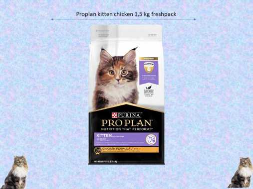 makanan kucing kering freshpack proplan kitten chicken 1.5 kg