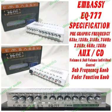 Parametrik Embassy 7 Band EQ 777 - PreAmp EMBASSY EQ777- Dinasti Audio