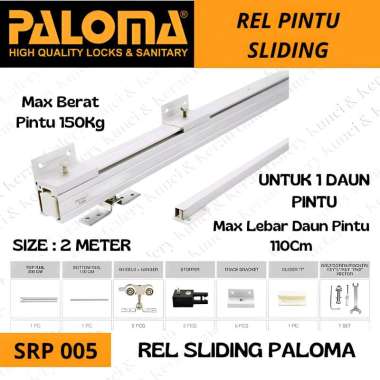 PALOMA SRP 005 SLIDING RAIL PALOMA PINTU GESER 2 METER