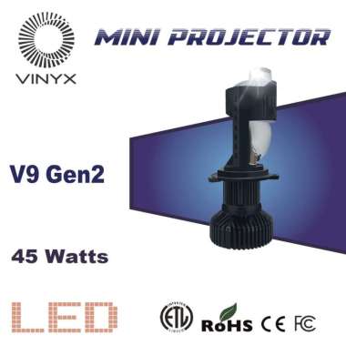 Lampu LED VINYX V9 Gen2 45W Projie H4 Gen 2 Mini Projector Lens Lensa Motor Mobil Headlight Headlamp