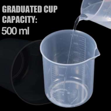 BURSON Gelas Ukur Plastik Dapur Laboratorium Measuring Cup 500ml