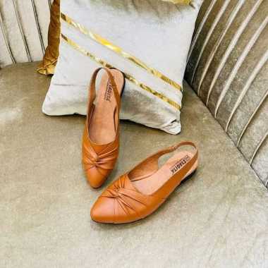 Sepatu kulit Garut Bahan Premium By Aqila Fashion 39 Tan
