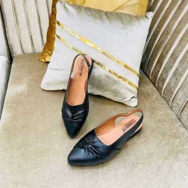 Sepatu kulit Garut Bahan Premium By Aqila Fashion 36 Hitam