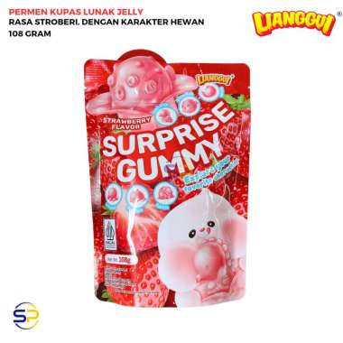 LIANGGUI PERMEN LUNAK SURPRISE GUMMY JELLY RASA STROBERI 108 GRAM