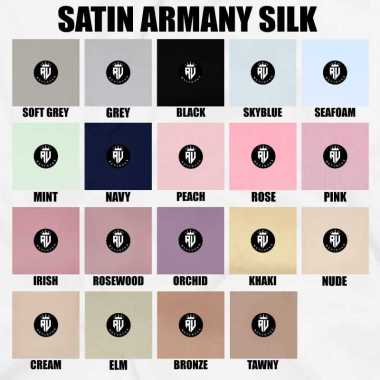 Kain Satin Armany Silk IMPORT - REVINTEX BANDUNG MINT