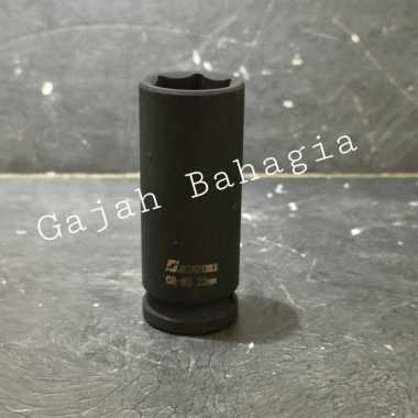 Mata sok impact panjang DR 1/2" 22mm Socket Kunci shock 22 MM Long