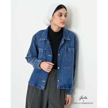 Geulis.id x Paula Verhoeven / KNOX DENIM JACKET / JAKET DENIM WANITA M LIGHTDENIM