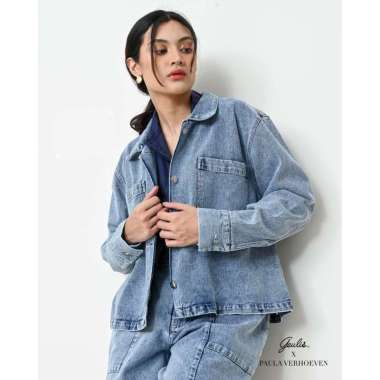 Geulis.id x Paula Verhoeven / KNOX DENIM JACKET / JAKET DENIM WANITA S GREYDENIM