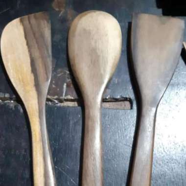 Sodet Kayu 35CM Solet Sutil Spatula Masak Dapur Sendok Sayur Panjang