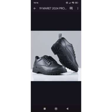 Rubi Sepatu Formal Pria Casual Kerja Kantor Full Black 43 Hitam