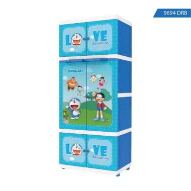 Lemari Plastik Anak Karakter Printing - Naiba 9694 3D New Lisensi Doraemon