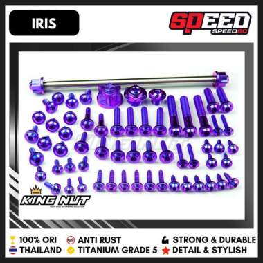 Baut Full Motor Ninja R SS Baut Titanium Grade 5 Probolt Thailand King Nut Iris