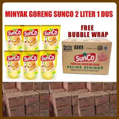 Minyak Goreng SUNCO 2 Liter Pouch Refill 1 Dus 1 Karton 6 x 2 Liter