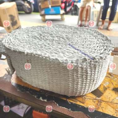 FIBER ASBES PITA PACKING TAHAN PANAS 4" 4 INCH ASBES INSULATION TAPE