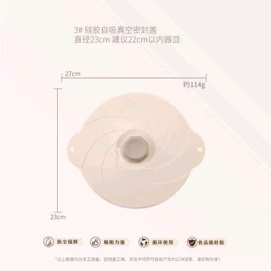 Penutup Gelas Bahan Silikon / Penutup Piring Makanan Kedap Udara 23CM