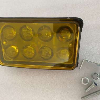 lampu tembak mobil motor truk 12-24 volt 8 Led kuning JUMBO Terbaik