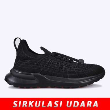 EVERBEST SEPATU PRIA SNEAKER SLIP ON KASUAL ORIGINAL ASLI ORI SNEAKERS CASUAL KETS ALL FULL BLACK HI