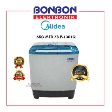 Midea Mesin Cuci 2 Tabung 6KG MTD 78 P-1301Q / MTD78 P1301Q / MTD78 Twin Tub