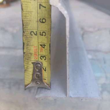 Bottom rail aluminium pintu rolling door tebal 2,0 mm 260 cm
