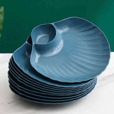 DDR Piring Makan Dessert Dish Model Shell Cangkang Kerang 4 PCS DD01 Piring Makan Bayi Keramik Aesth