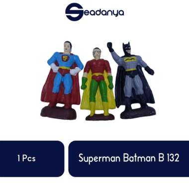 Superman Batman B 132/Superman Batman/Mainan Superman/Mainan Batman/Hiasan Kue Tart/Hiasan Cake/Hias