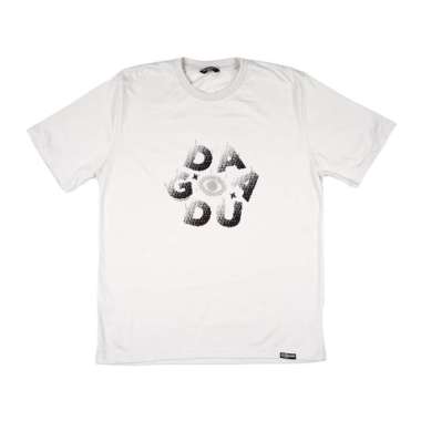 Kaos Dagadu Original Lengan Panjang Pendek Pixel Drop - Quiet Grey - PENDEK, M PANJANG M