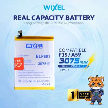 WIXEL Baterai BLP601 F1S A59 Real Capacity Double Power Dual Battery BLP 601 Handphone