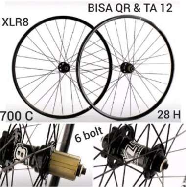 WHEELSET 700C XLR8 DISCBRAKE QR DAN TA 28H