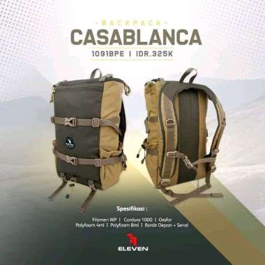 Eleven Tas ransel Backpack Casablanca Hitam