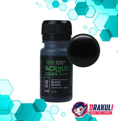 Acrylo Color Paint for Model Kit - Black Gloss C2